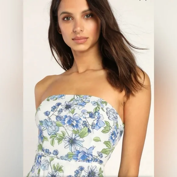 LULUS Sunday Lovin’ Floral Dress Women’s M - Picture 4 of 9